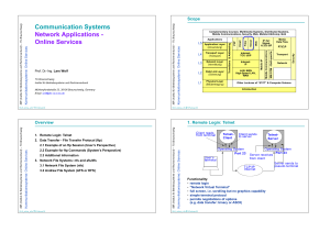 Communication Systems Network Applications