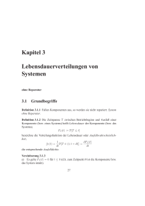 Kapitel 3 Lebensdauerverteilungen von Systemen