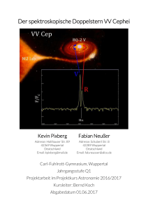 Der spektroskopische Doppelstern VV Cephei