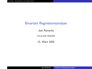 Bivariate Regressionsanalyse