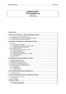 Skriptum ADAT Datenmodellierung