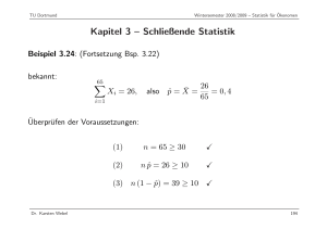 Kapitel 3 – Schließende Statistik - Fakultät Statistik (TU Dortmund)