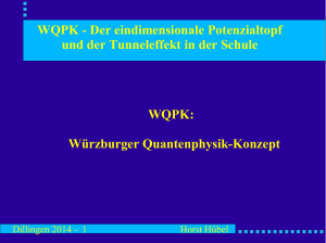 WQPK - Der eindimensionale Potenzialtopf und der