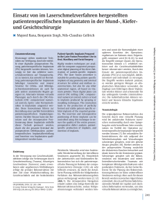 Einsatz von im Laserschmelzverfahren