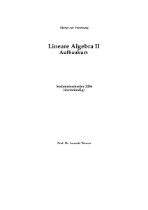 Lineare Algebra 2