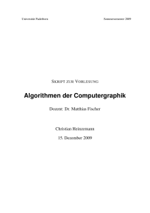 Algorithmen der Computergraphik