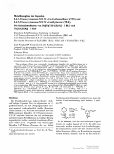 Metallkomplexe der Liganden 1.4.7-Triazacyclononan-N.N .N -tris