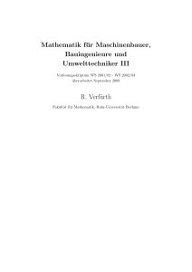 Mathematik für Maschinenbauer, Bauingenieure und