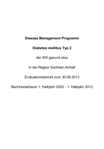 Disease Management Programm Diabetes mellitus Typ 2 der IKK