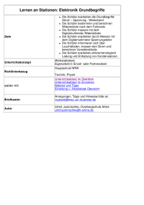 Lernen an Stationen: Elektronik Grundbegriffe