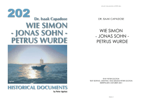 wie simon - jonas sohn - petrus wurde