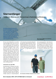 Temperatu-Messung und -Überwachung im Radioteleskop Effelsberg