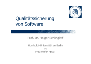 Qualitätssicherung von Software - Humboldt