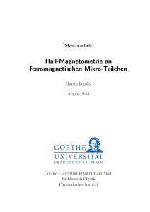 Hall-Magnetometrie an ferromagnetischen - Goethe