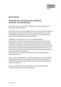 Bram Schot Mitglied des Vorstands der AUDI