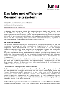 Das faire und effiziente Gesundheitssystem