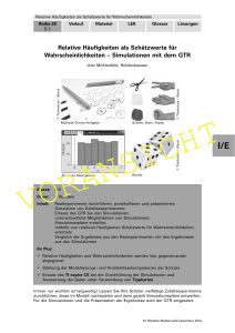 Relative Häufigkeiten als Schätzwerte für Wahrscheinlichkeiten