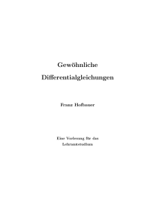 Gewöhnliche Differentialgleichungen