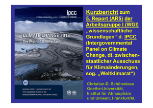 (AR5) der Arbeitsgruppe I des IPCC. - Goethe