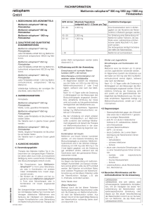 Metformin-ratiopharm® 500 mg / 850 mg / 1000 mg Filmtabletten