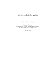 Wirtschaftsinformatik - Fakultät Informatik/Mathematik