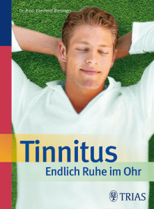 Trias: Tinnitus: Endlich Ruhe im Ohr