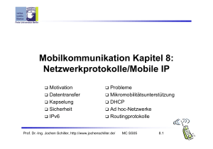 Mobilkommunikation Kapitel 8: Netzwerkprotokolle/Mobile IP
