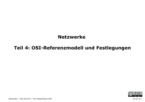 Netzwerke Teil 4: OSI-Referenzmodell und Festlegungen