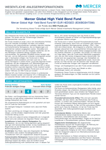Mercer Global High Yield Bond Fund M1 EUR HEDGED