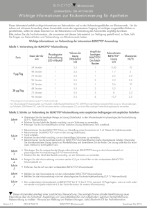 Wichtige Informationen zur Risikominimierung für