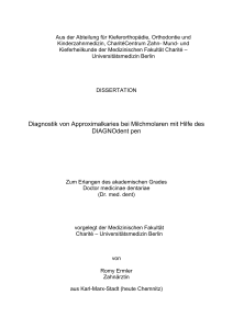 Diagnostik von Approximalkaries bei - diss.fu