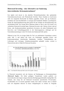 Distressed Investing – eine Alternative zur Sanierung