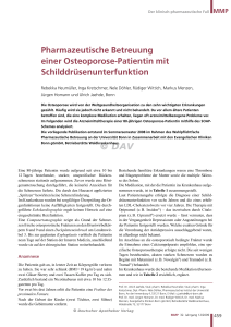 Pharmazeutische Betreuung einer Osteoporose