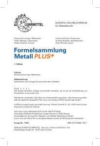 Formelsammlung Metall PLUS+ - Europa