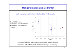 Meßgenauigkeit und Meßfehler - Physik