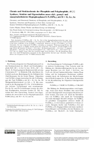 Chemie und Strukturchemie der Phosphide und Polyphosphide, 41