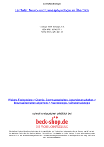 Lerntafel: Neuro- und Sinnesphysiologie im Überblick - Beck-Shop