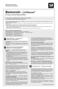 Benzocain - 1 A Pharma 8 mg Lutschpastillen
