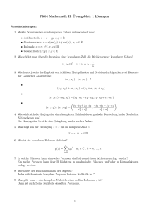 FK04 Mathematik II: ¨Ubungsblatt 1 Lösungen