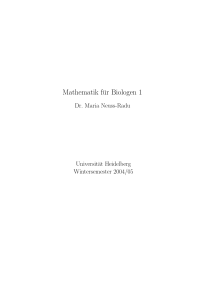Mathematik für Biologen 1 - IWR Heidelberg