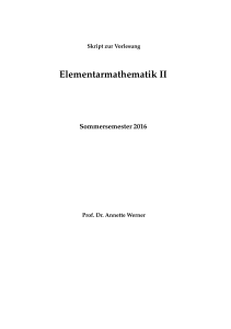 Elementarmathematik II