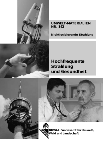 Hochfrequente Strahlung und Gesundheit