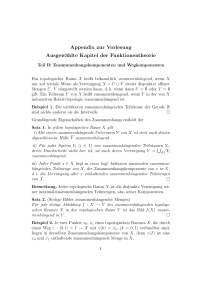 Appendix zur Vorlesung Ausgewählte Kapitel der Funktionentheorie