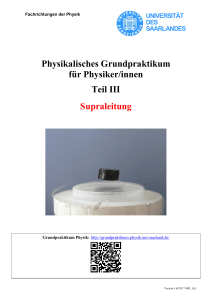 GP-Anleitung Supraleitung - Grundpraktikum Physik