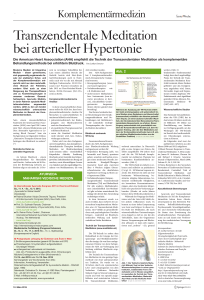 Transzendentale Meditation bei arterieller Hypertonie