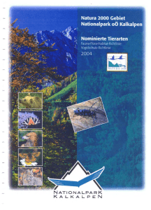 Vogelschutz- Richtlinie - Nationalpark Kalkalpen