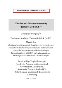 Dossier zur Nutzenbewertung gemäß § 35a SGB V