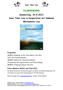 FILMPREMIERE Donnerstag, 24.5.2012 Save Tibet Linz in