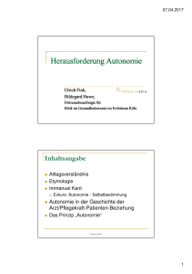 Herausforderung Autonomie