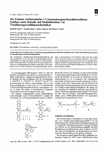 (Ammonioorganyl)tetrafluorosilicate: Synthese sowie Kristall